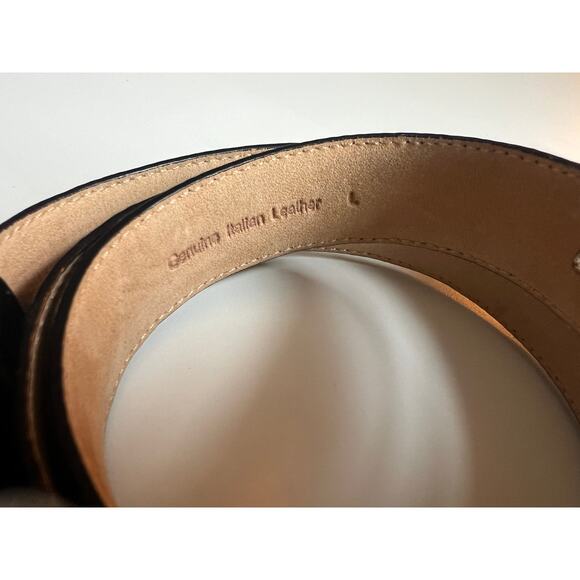 Vintage Black Leather Belt, Silver Etched, 90s 80s, Retro Boho, Western Belts